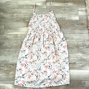 women’s SO white floral halter knee length dress size L